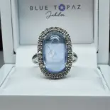 Pierścionek z akwamarynem naturalnym